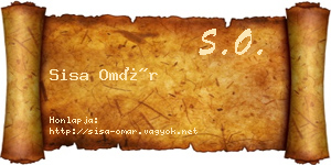 Sisa Omár névjegykártya
